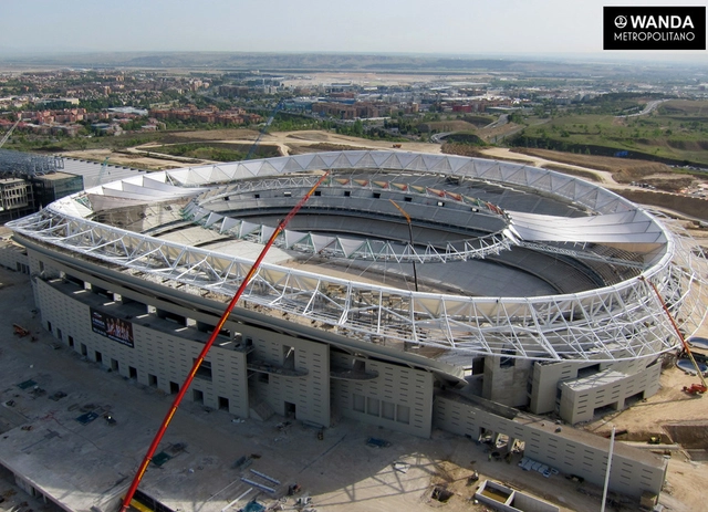 Assim avança a construção do Estádio Wanda Metropolitano em Madri - Autódromo