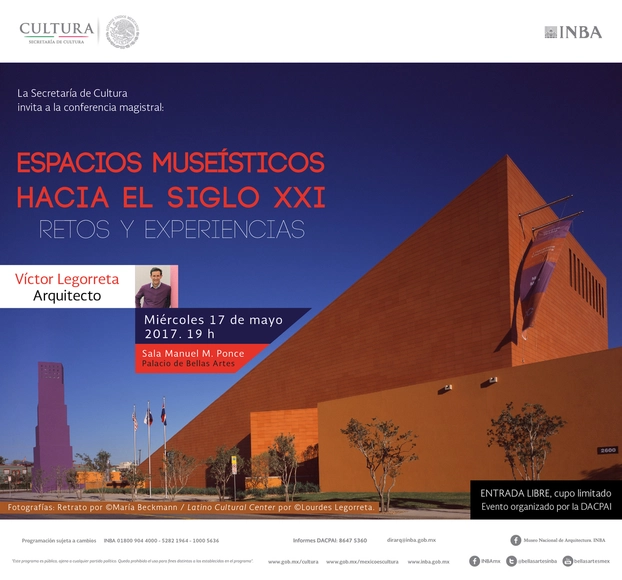 Conferencia Magistral de Arquitectura titulada:  ESPACIOS MUSEÍSTICOS HACIA EL SIGLO XXI   "RETOS Y EXPERIENCIAS"  - Imagen Principal