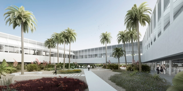 Universidad de Málaga presenta diseño ganador de su futuro pabellón de gobierno - Edificio De Oficinas, Fachada