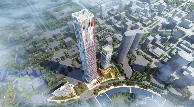 Goettsch Partners Wins Competition for 1,312-Foot-Tall Tower and Mixed-Use District in Wuhan - Featured Image