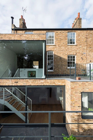 现代玻璃和传统石材的混搭：克拉彭住宅 / MWArchitects - 独立住宅