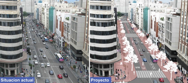 La Gran Vía de Madrid será ciclista en 2018 - Imagen Principal