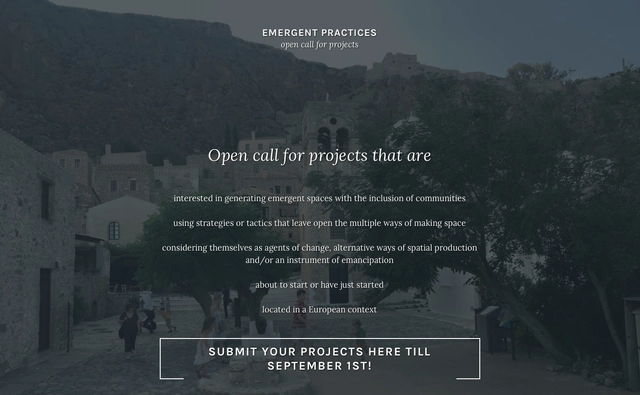 Open Call for Emergent Practices of Social Architecture  - Featured Image