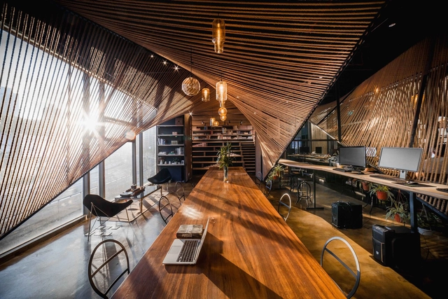 Cuerda ondulatoria / ten-arch + Usual Studio - Interiores De Oficina