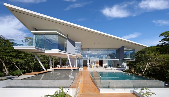 Indios Desnudos House / Cañas Arquitectos - Houses, Facade, Door, Stairs, Handrail, Lighting