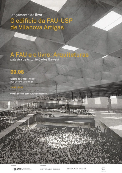 Editora da Cidade promove relançamento do livro ‘O edifício da FAU-USP de Vilanova Artigas’, de Antonio Carlos Barossi - Imagem de Destaque