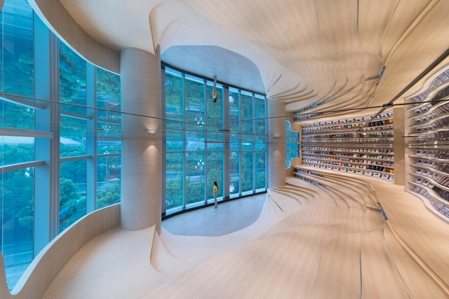 Zhongshuge Bookstore / X+Living - Store, Handrail, Facade, Arch