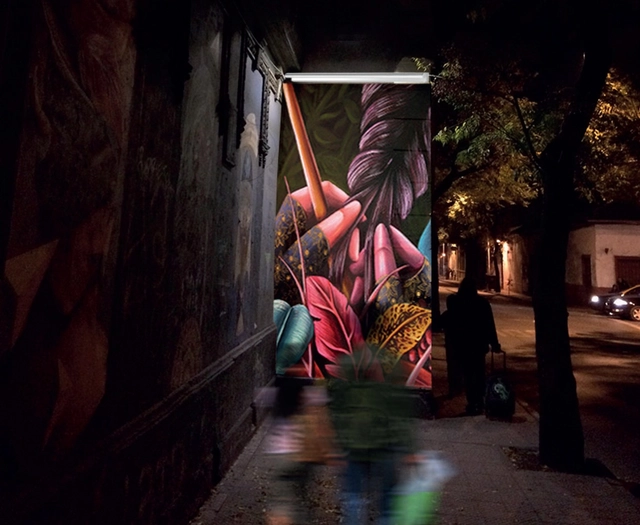 Galería Solar transforma la experiencia nocturna del arte urbano - Iluminacion