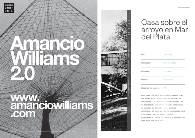 Monoambiente presenta Amancio Williams 2.0: Extensión de la Biblioteca Digital del Archivo Williams - Imagen Principal