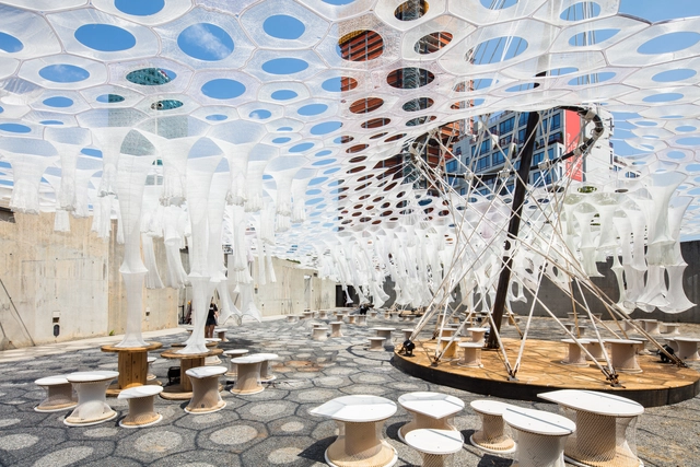 Jenny Sabin Studio's Light-Capturing "Lumen" Installation Debuts at MoMA PS1 - Featured Image