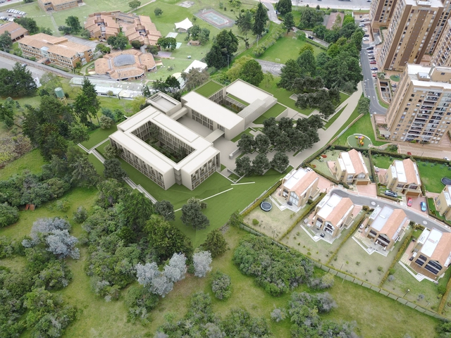 Consejo Episcopal Latinoamericano unificará sus dos sedes de Bogotá - Edificios Institucionales, Jardín, Fachada