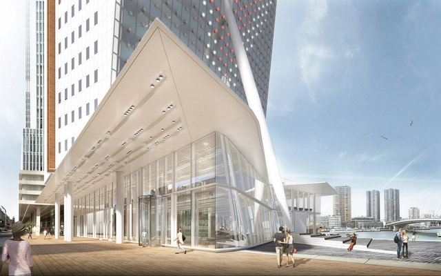 V8 Architects é selecionado para o projeto de ampliação da KPN Tower de Renzo Piano - Ampliação, Fachada, Urbano