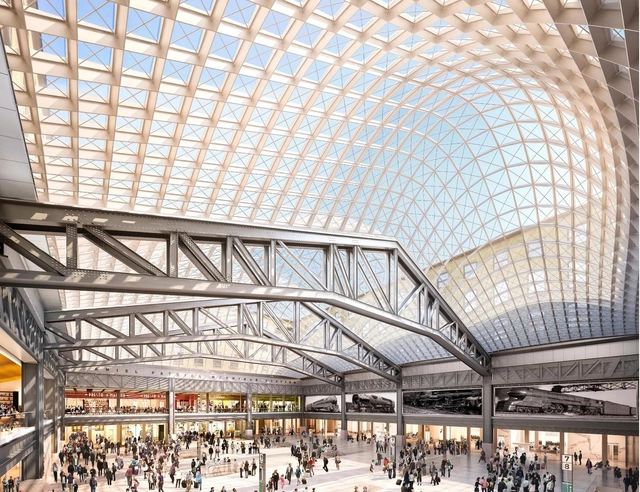 Divulgadas novas imagens da reforma de US$ 1,6 bilhões da Penn Station em Nova Iorque - Imagem de Destaque