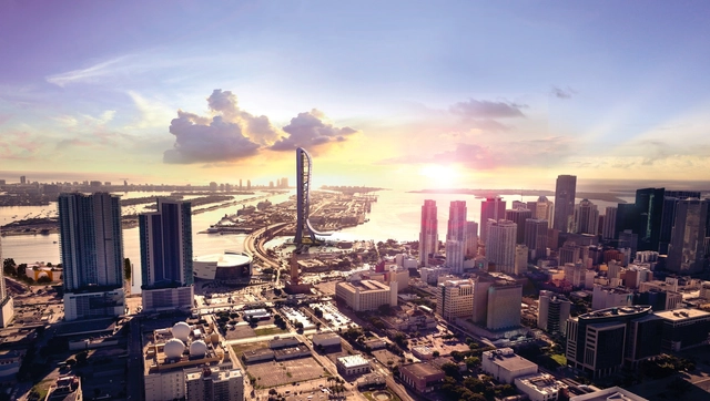 空中迈阿密（SkyRise Miami）最新建成效果图，新地标让你移不开眼 - 主图