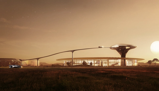 MAD Architects presenta el futurístico diseño de las oficinas centrales de Faraday Future - Imagen Principal