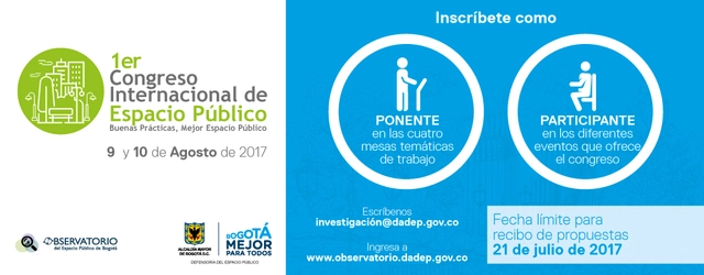 Congreso Internacional de Espacio Público en Bogotá - Imagen Principal