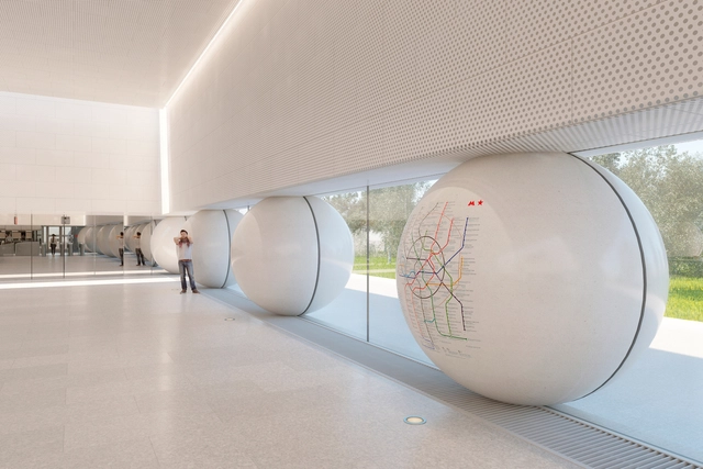 AI-Architects' Competition-Winning Moscow Metro Station Design Utilizes "Friendly" Rounded Forms - Featured Image
