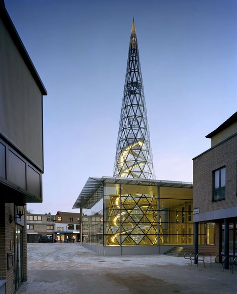 The Glass Centre / Philippe Samyn and Partners - Exhibition Center, Facade, Door
