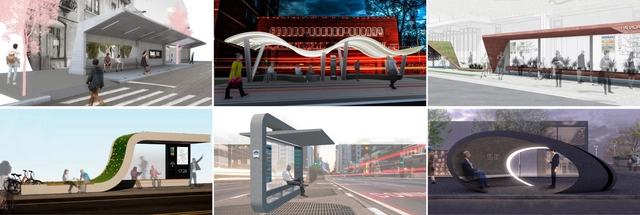 Propostas finalistas do concurso Projetar.org para projeto de um abrigo de ônibus em concreto - Imagem de Destaque