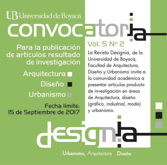 Llamado de artículos para Revista Designia Vol. 5 Nº 2 - Imagen Principal