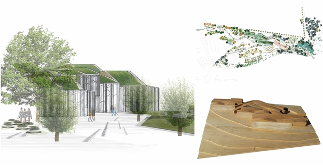 EMBT vence concurso para Centro de Biodiversidade na fronteira entre Alemanha e República Tcheca - Jardim, Fachada