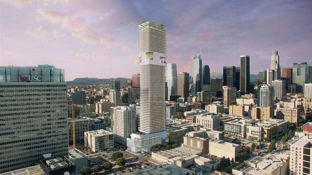 ODA Designs 70-Story Residential Skyscraper for Downtown Los Angeles - Featured Image