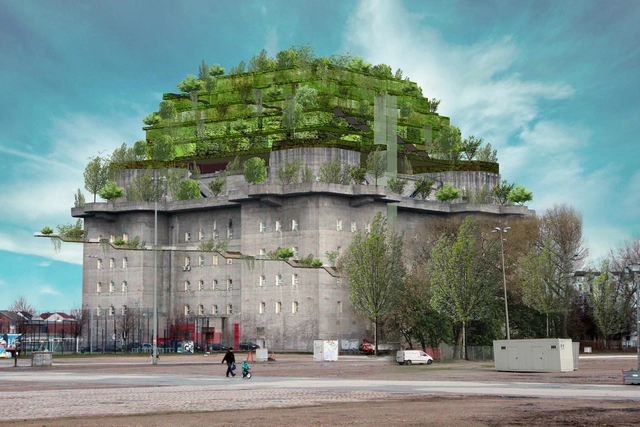De relíquia de guerra a uso misto: planos para construir uma "montanha verde" sobre um bunker em Hamburgo - Imagem de Destaque