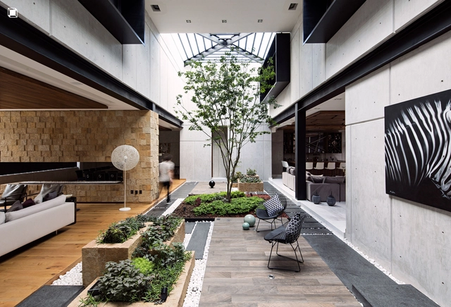 Residencia Ro / Aarón Carrillo Díaz - Casas, Patio interior, Fachada, Iluminación