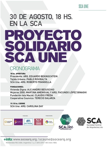 Presentación de proyecto solidario SCA UNE - Imagen Principal
