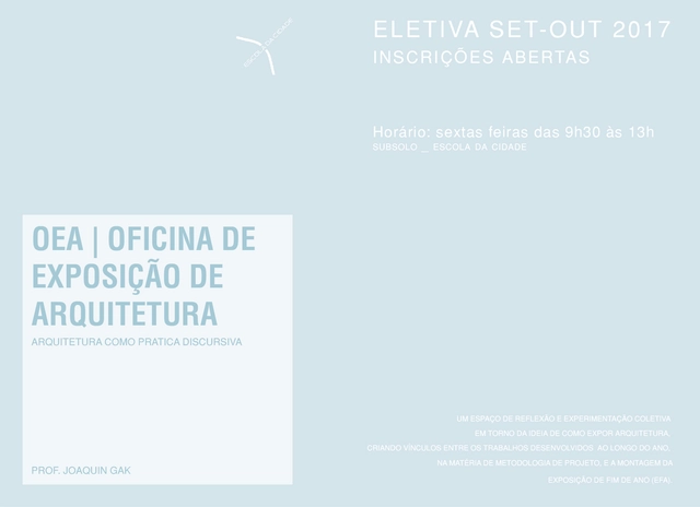 OEA | Oficina de Exposição de Arquitetura - Imagem de Destaque