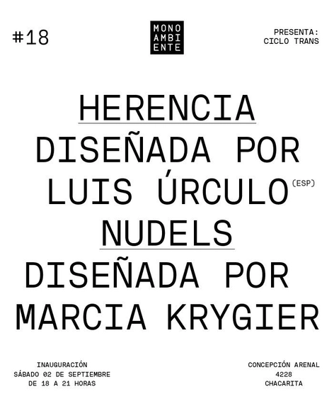 Galería Monoambiente presenta Muestra #18: Herencia & Nudels - Imagen Principal