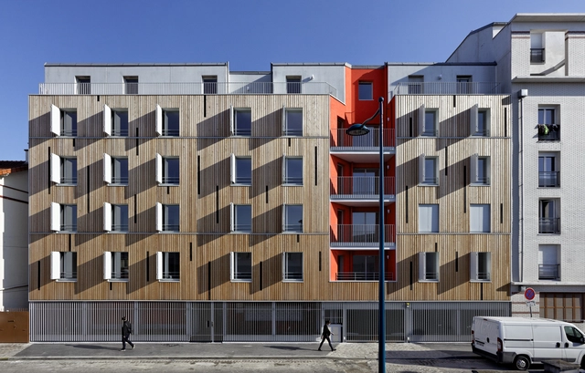 庞坦公寓：红木相间，绿意更盛 / Benjamin Fleury Architecte-Urbaniste - 居住建筑