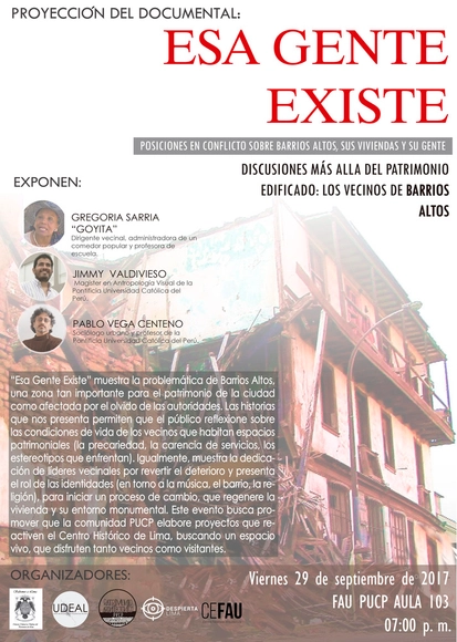 Proyección del documental "Esa gente existe" / PUCP - Imagen Principal