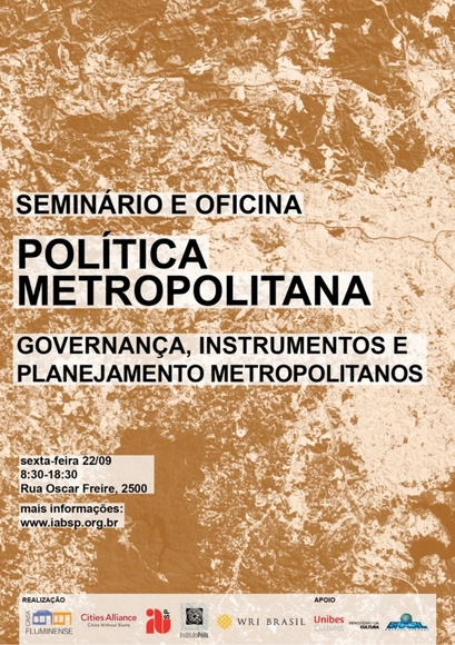 Seminário e Oficina  “Política Metropolitana: Governança, Instrumentos e Planejamento Metropolitanos” - Imagem de Destaque