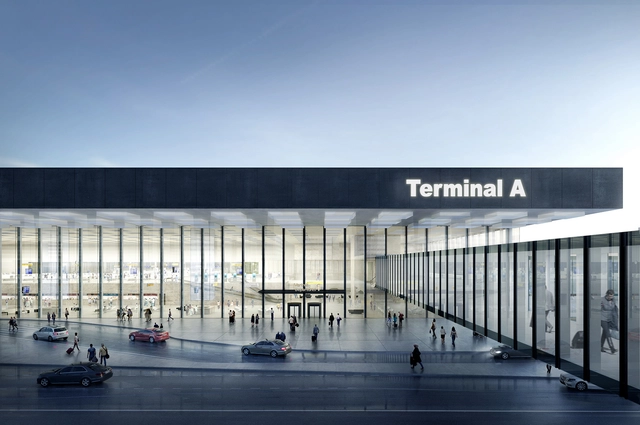 KAAN Architecten Designs Glassy New Terminal for Amsterdam Airport Schiphol - Airport, Facade