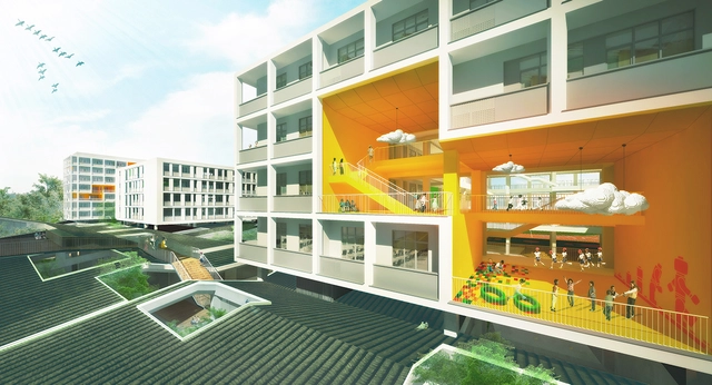  零壹城市建筑事务所公布义乌新世纪外国语学校设计方案 - 电影与建筑