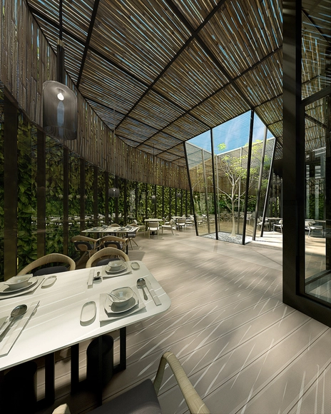 肴约餐厅 / 厦门方式设计 - 餐饮建筑, 桌子, 椅子