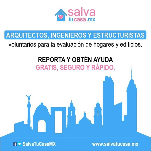 Llamado a arquitectos voluntarios en Ciudad de México: Salva Tu Casa - Imagen Principal