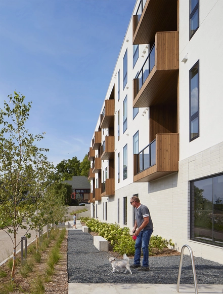 Lofts at Mayo Park / Snow Kreilich Architects - Apartments, Facade