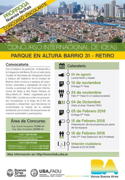 Concurso Internacional para diseñar 'Parque en Altura' sobre autopista a desactivar en Argentina - Imagen Principal
