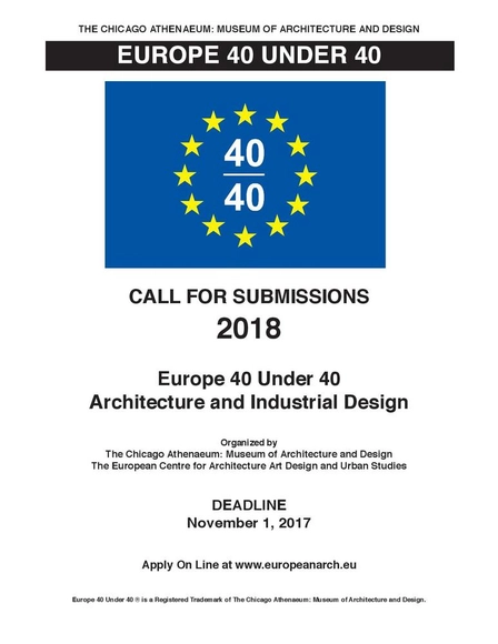 Call for Submissions: Europe 40 Under 40, Architecture & Industrial Design - Featured Image