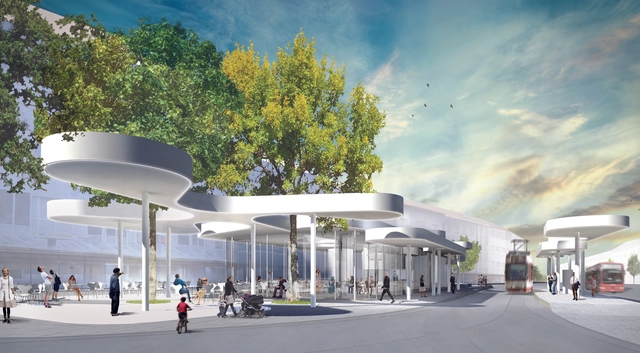 Germany's Newest Transportation Pavilion Features Dynamic Roof -           Metro Station