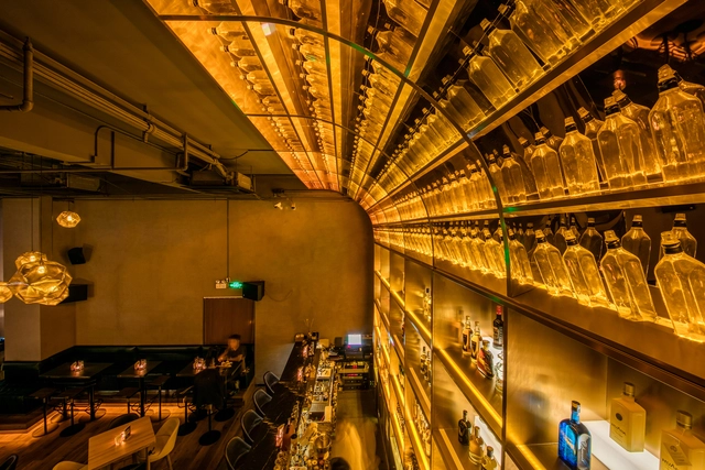 Ciao Amici Bar / Hejidesign Shenzhen - Restaurants & Bars, Stairs, Arch, Arcade, Beam, Lighting