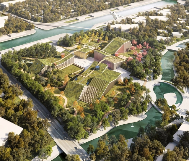 MVRDV proyectará centro comunitario, artístico y cultural bajo un parque en Shanghái - Jardín, Urbano