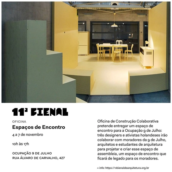 Oficina Espaços de Encontro - 11ª Bienal de Arquitetura de São Paulo - Imagem de Destaque