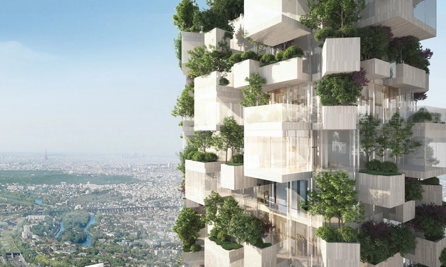 Stefano Boeri Architetti revelan su proyecto para una torre de bosque vertical en París - Imagen Principal
