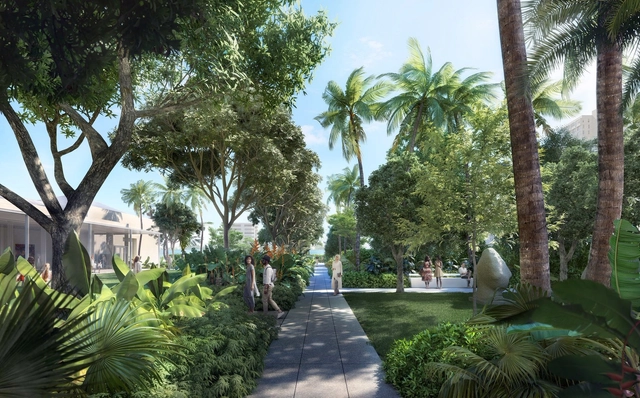 Expansão do Norton Museum terá primeiro jardim público projetado por Foster + Partners - Imagem de Destaque