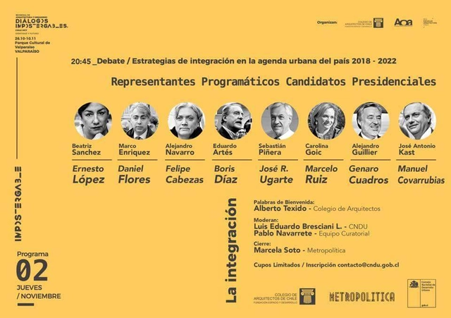 Asesores de candidatos presidenciales debatirán sobre agenda urbana en XX Bienal de Arquitectura en Chile - Imagen Principal
