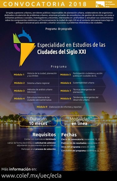 Especialidad en Estudios de las Ciudades del Siglo XXI  - Imagen Principal