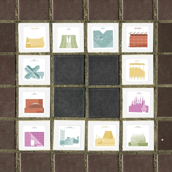 Estas cartas integran ilustraciones de ciudades y monumentos arquitectónicos para un juego de memoria - Imagen Principal